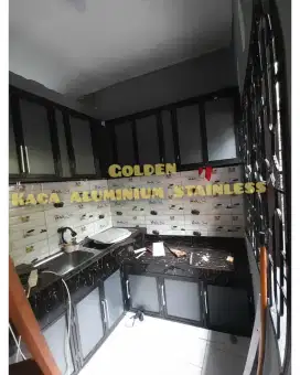 Kitchen set pintu dan jendela bebas rayap dan aquarium