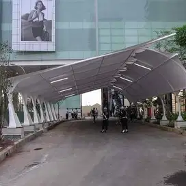 Pasang Tenda Canopy Membrane untuk Parkiran dan Pintu Loket