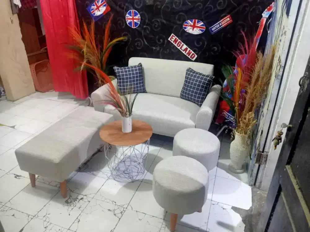 Sofa Retro Set  + meja MURAH MERIAH