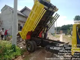 Urugan puing tanah merah campur Pengurugan urug buang puing sampah