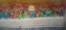 LUKISAN BATIK TULIS PERJAMUAN TERAKHIR (THE LAST SUPPER)