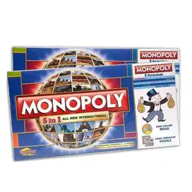 Mainan Keluarga Monopoly 5in1 Monopoli Halma Ular Tangga Ludo Catur 5