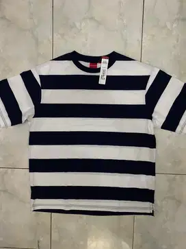 Kaos HUMAN GREATNESS ORIGINAL Stripe Navy White size XL Belum Dipakai