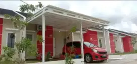 Pemasangan kanopi rumah rangka baja ringan atap alderon Single layer