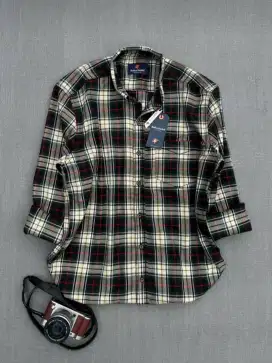 Kemeja Flanel Panjang Big Size. Warna kalem MAM D005. COD Jakarta dsk