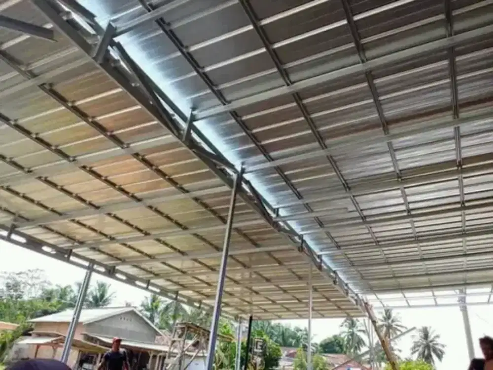 Kanopi Bajaringan Atap Galvalum Dan Plafon Pvc
