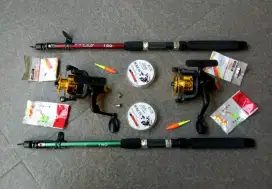 Pancing set joran reel hoby ikan camping