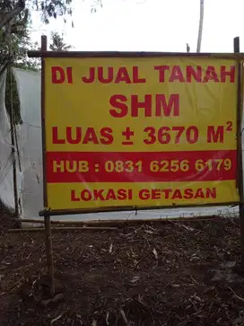 Tanah Asri Luas SHM Klaten