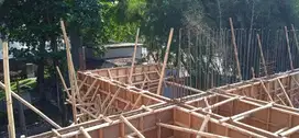 Konstruksi bangun baru, kontruksi baja, atap, pembuatan dak beton