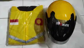 Jaket + Helm  Baru Original 100%