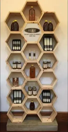 Rak pajangan Hexagon