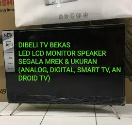 Diterima Bekas TV LED LCD Monitor satuan & Borongan