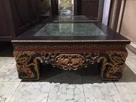 Dijual Opium Persegi Motif Killin marmer Hijau full kayu jati tua