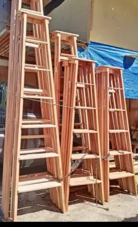 Tangga lipat kursi kayu dan laen2