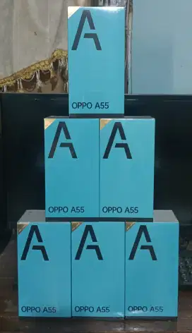 new Oppo A55-4/64 garansi resmi 1 tahun
