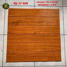 STIKER DINDING 3D FOAM MOTIF KAYU