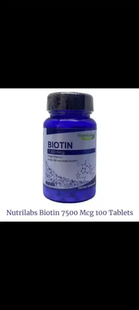 NUTRILABS / PURITAN BIOTIN 7500 MCG ISI 50 TABLET, 100 TABLET ORIGINAL