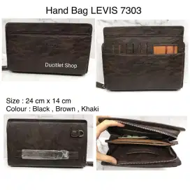 Tas Tangan Kulit/Hand Bag Leather Man/Clutch Wallet/Dompet Levis