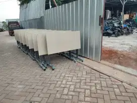 Meja lipat kaki besi uk 120 x 60 x 75