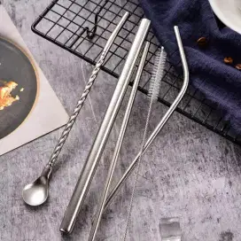 Sedotan Stainless Set