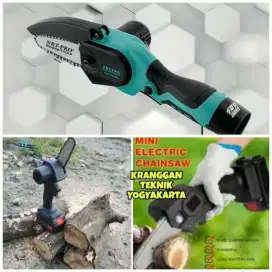 (KRANGGAN TEKNIK)chainsaw cordless chain saw baterai gergaji kayu