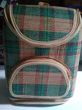 Tas ransel etnik bahan rotan halus