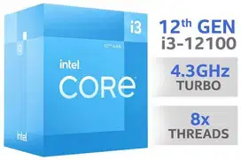 Processor Intel Core i3 12100 BOX SOCKET 1700 GARANSI 3TAHUN