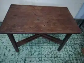Meja lipat jati kuno jadul vintage classic seni langka kokoh kuat 1932