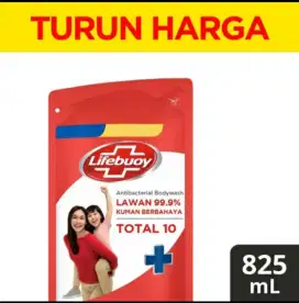 lifebuoy sabun mandi cair anti bacterial body wash 825 ml Rp 35.000