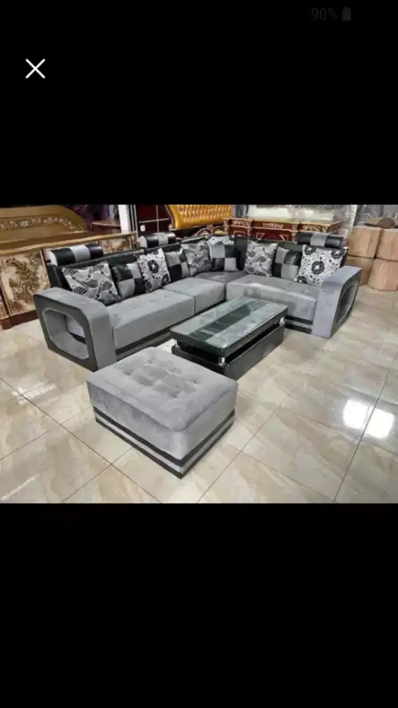 Sofa Sudut Alexa + Meja & Stoll