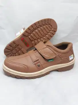 Sepatu pria casual kretek kulit asli tan