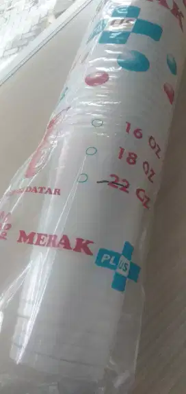 Gelas Plastik bening 22oz Merak