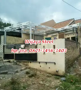 KANOPI BAJA RINGAN, ATAP GALVALUM, UPVC ALDERON, SOLARFLAT, DLL