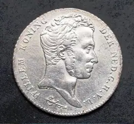 koin 1 gulden King Willem 1 1840 Nederlandsch Indie koin Perak BL263