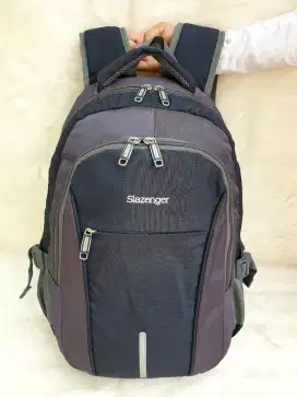 Tas Import Eks Slazenger Ransel Backpack Laptop Kanvas Abu