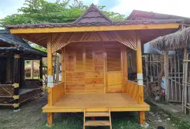 Saung gazebo villa kayu jati belanda 2,5×4