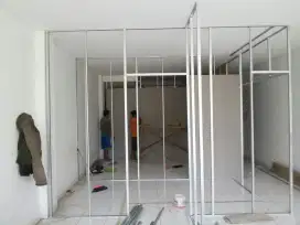 Partisi gypsum sekat ruang + pintu