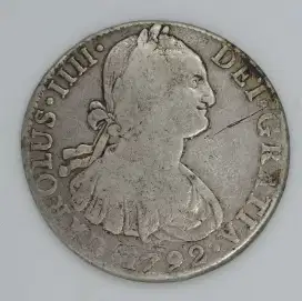 Koin HISPAN - CAROLUS IIII 1792, 8 Reales