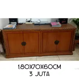 Buffet unik/rak TV lapis rotan