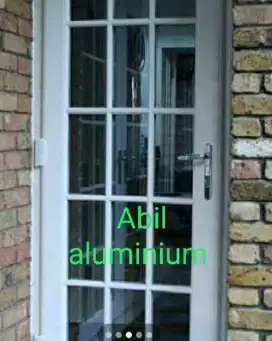 Pintu sleding ornamen aluminium ukuran 210x90
