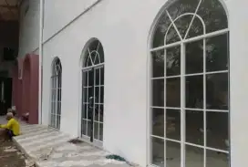 Railing kaca, partisi, aluminium