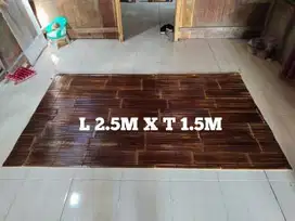 Jual tirai bambu Wulung hitam Krey di Vernis pliture 2,5 x 1.5 m