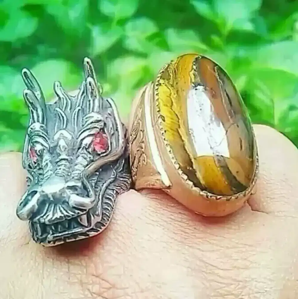 Cincin Motif Macan Tiger Eye Keren Bos