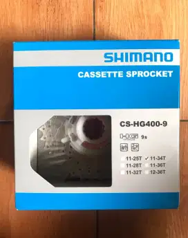 sprocket cassette shimano hg400 9 speed 11-34t