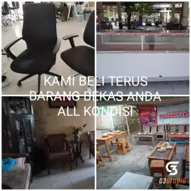 Kami cari terus barang bekas Etalase warung, kursi meja dll