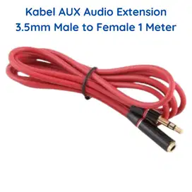 Kabel AUX Audio Stereo Headphone Extension 3.5mm Male to Female 1m