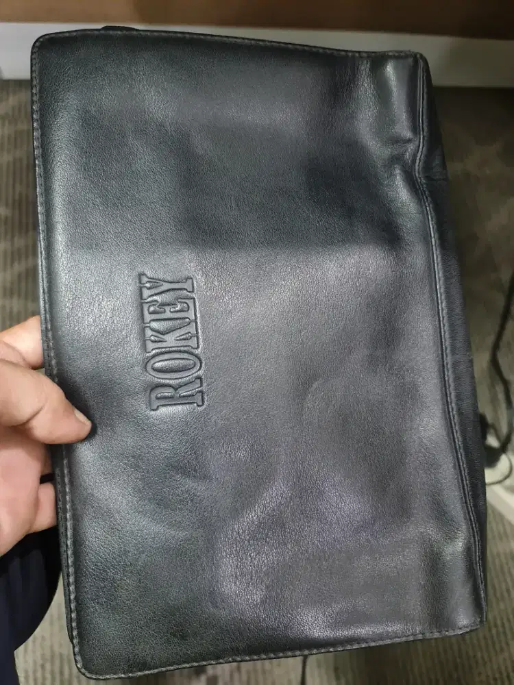 Handbag Hitam Kulit Asli Tebal