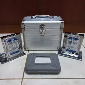 Bundling HDD 3 TB 1 TB WD Blue dan HDD Metal Box dan HDD Case Orico