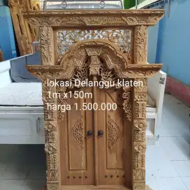 Pintu kayu jati ukiran