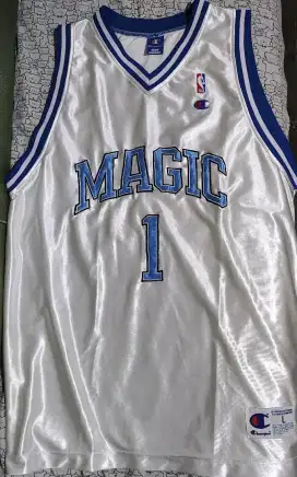 Jersey basket legend Tracy McGrady Orlando Magic champion - putih